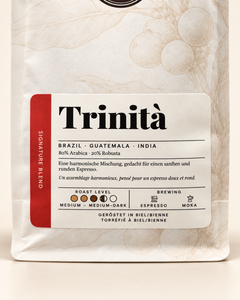 MOA Caffè Trinità — détail de l’étiquette
